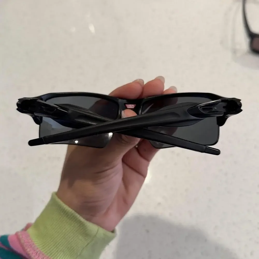 Oakley Flak 2.0 Sunglasses Mens Black Wrap Rimless Sport OO9188 Black Outdoor